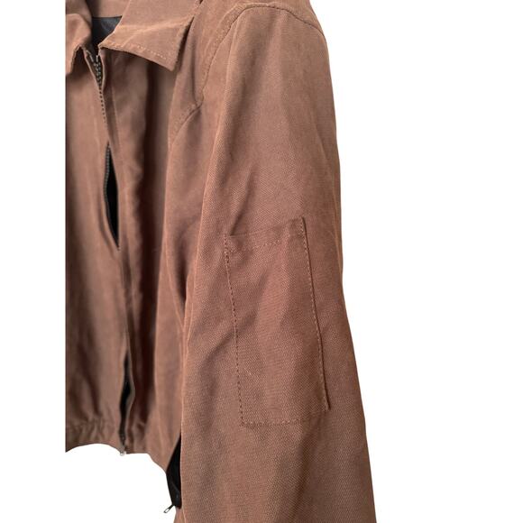 Highway 21 Gearhead Motorcycle Jacket Men’s XL Brown Armor Pads Water Resistant - Picture 6 of 9